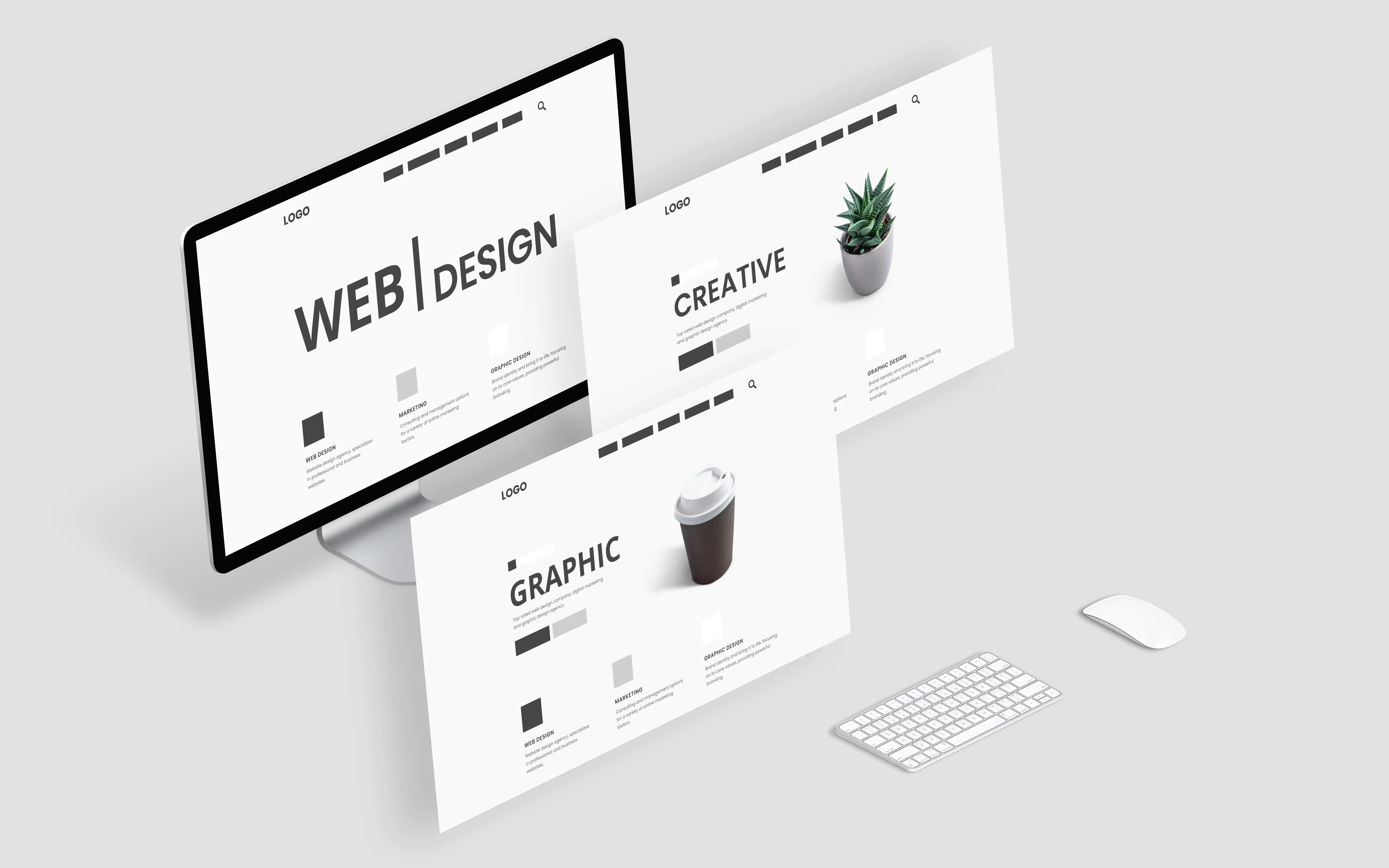 web site flying layouts concept web design creative graphic studio desk